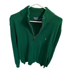 Mens Polo Ralph Lauren quarter-zip mock neck sweatshirt